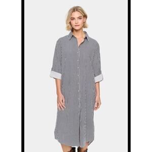 Chou yatou stripe shirt dress